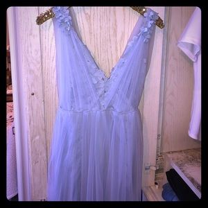 Light blue custom evening gown /bridesmaid / prom